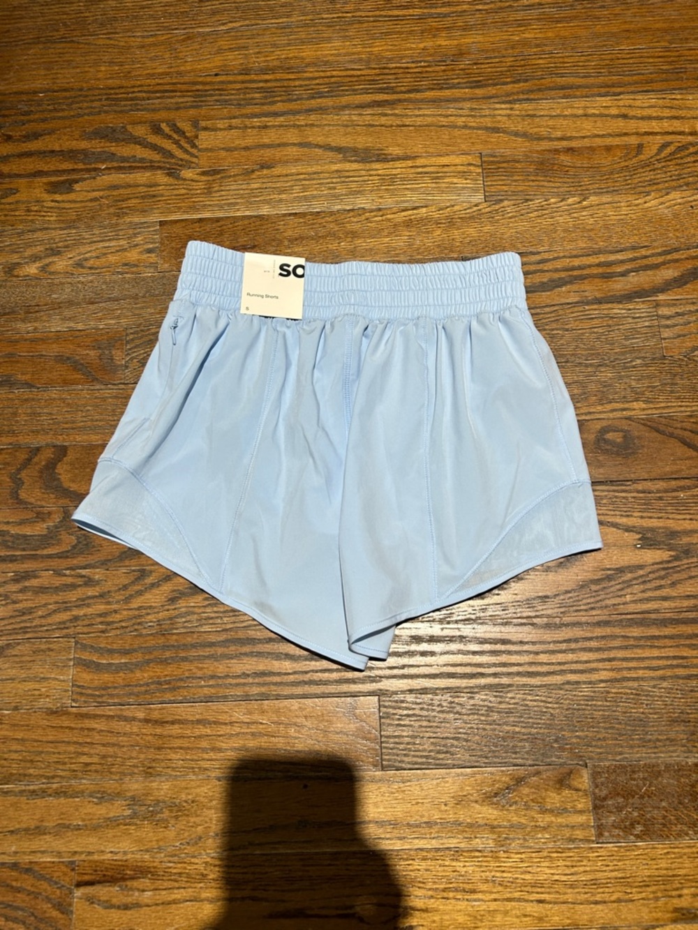 Light Blue Women's Athletic Shorts - Picture 4 of 6